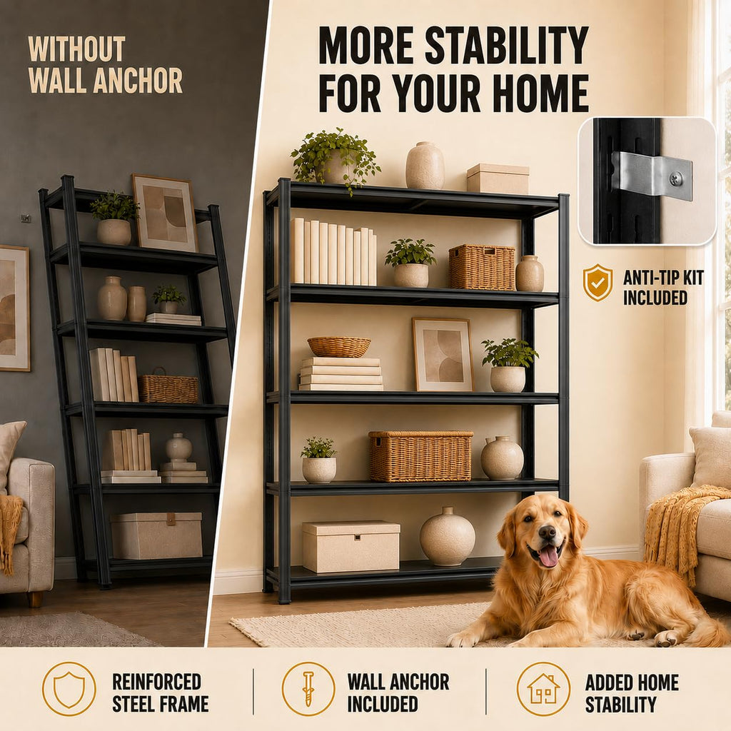 Metal Adjustable Heavy Duty Bookshelf L2062