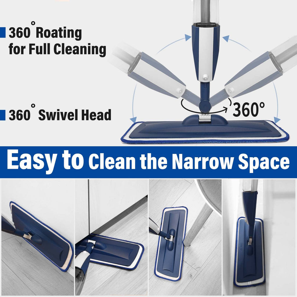 Wet Spray Mop with 14 oz Bottle & 3 Microfiber Pads F952781