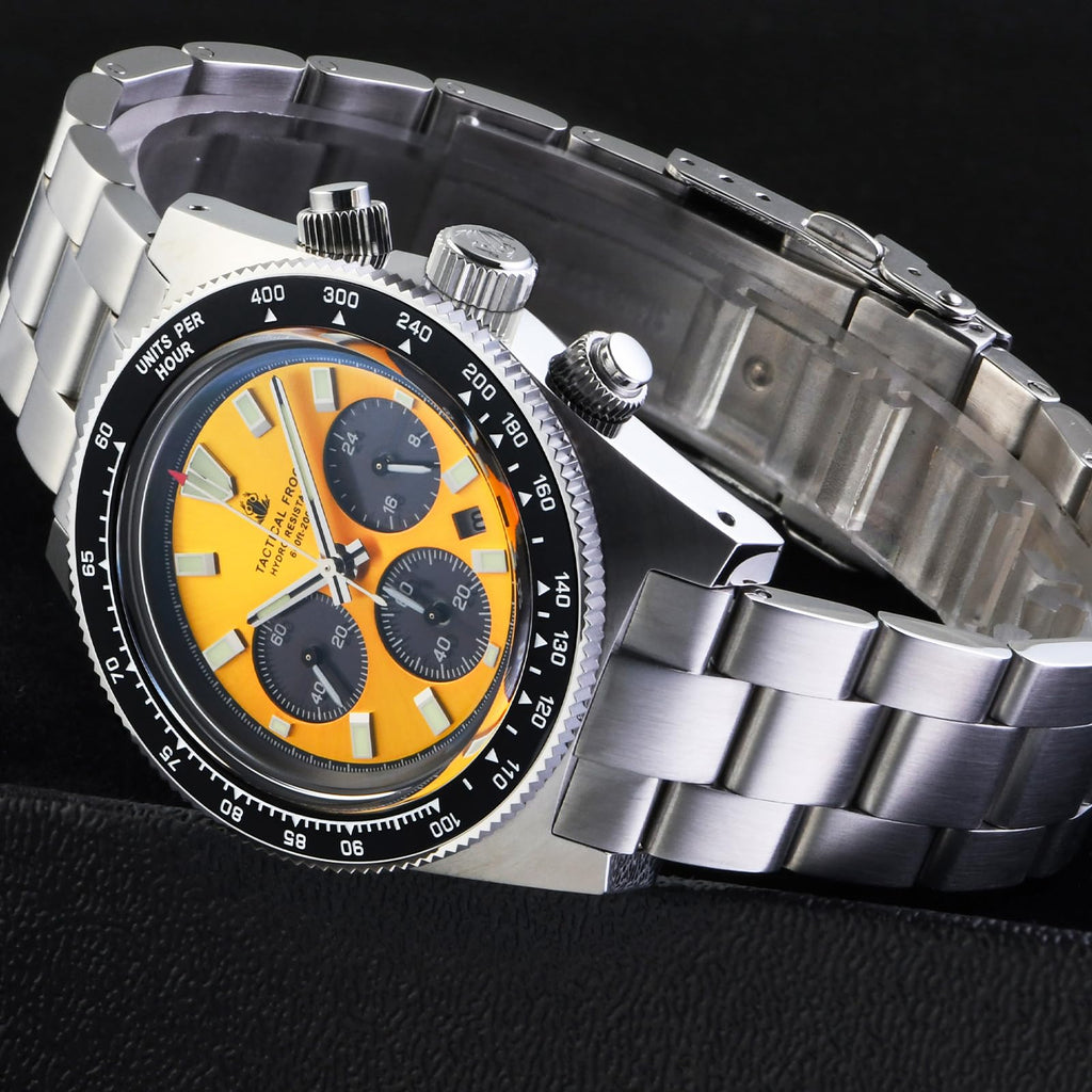Chronograph Watch Sapphire Crystal Waterproof 100M U995