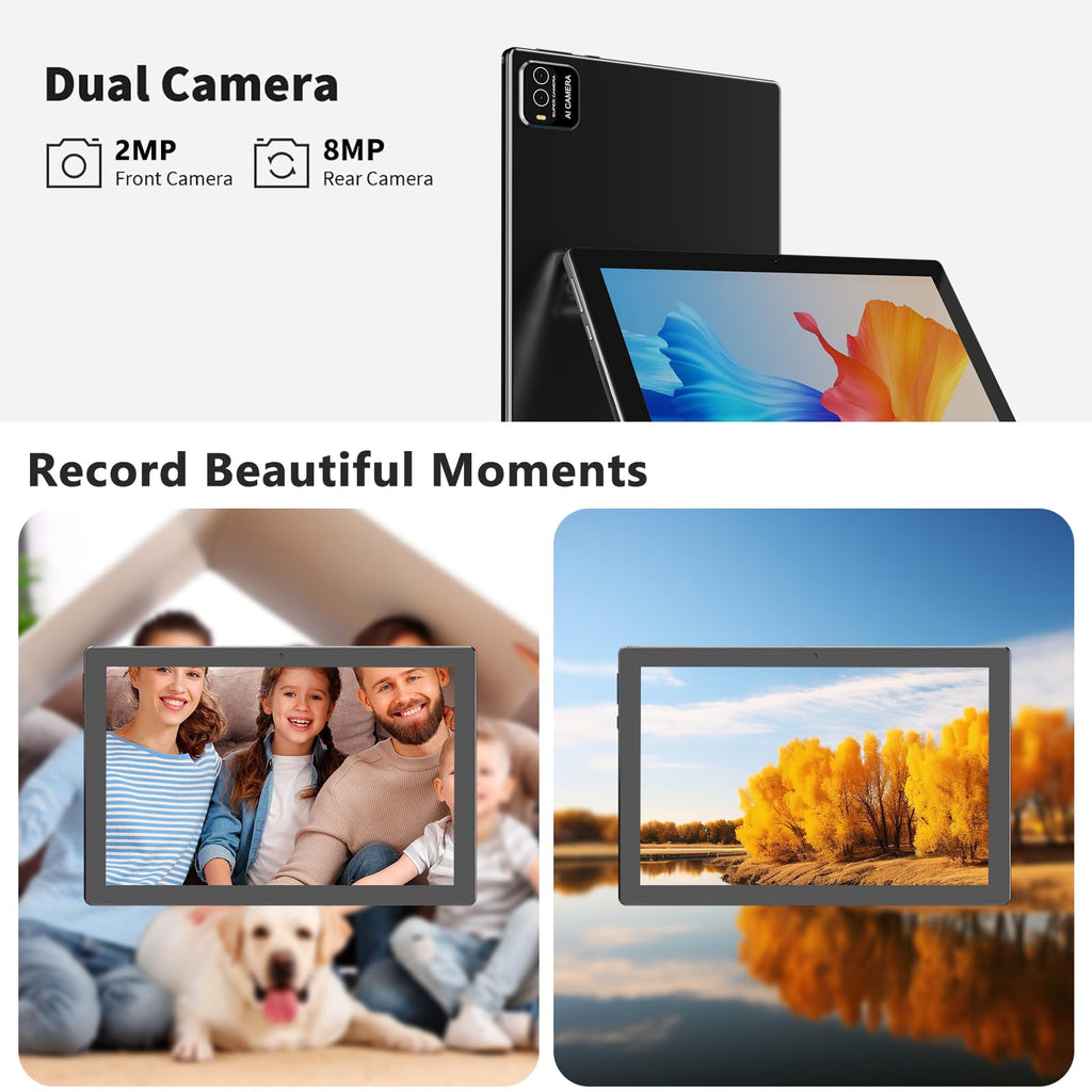 Android 15 Tablet 18GB RAM 128GB ROM 10 inch Black F8550