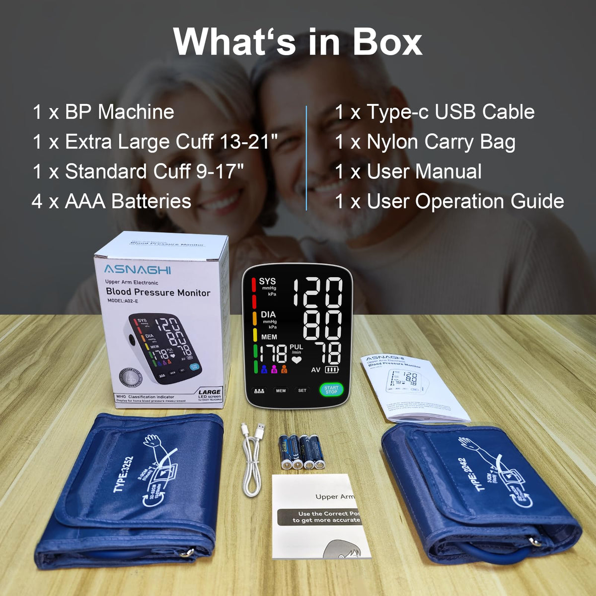 Automatic Upper Arm Blood Pressure Monitor with 5.4 inch LED Screen L5480