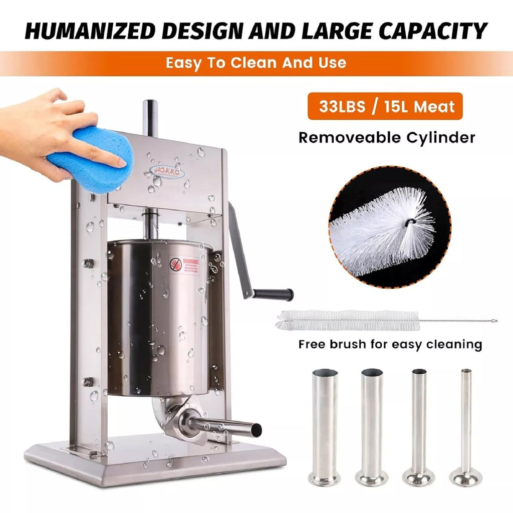 25 Lb Stainless Steel Vertical Sausage Stuffer Q996