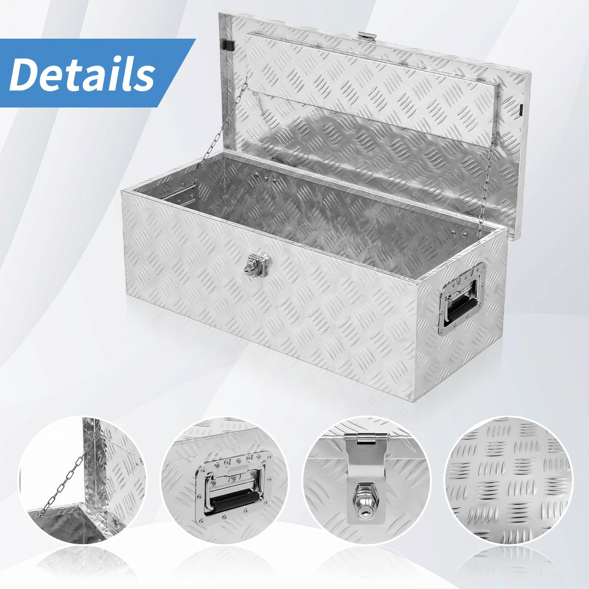 30 x 14 x 10 inch Aluminum Truck Tool Box O5394