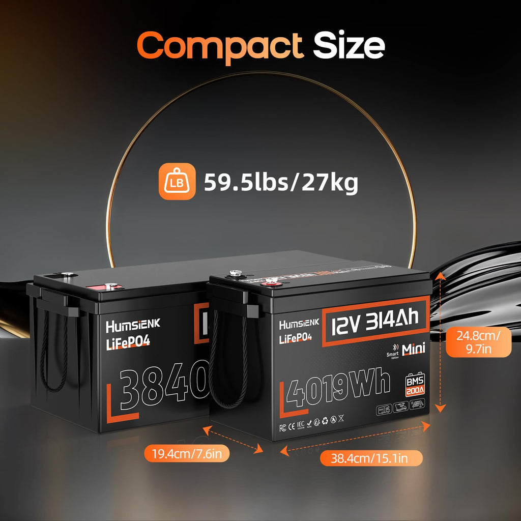 12V 300Ah LiFePO4 Lithium Battery with Bluetooth M544