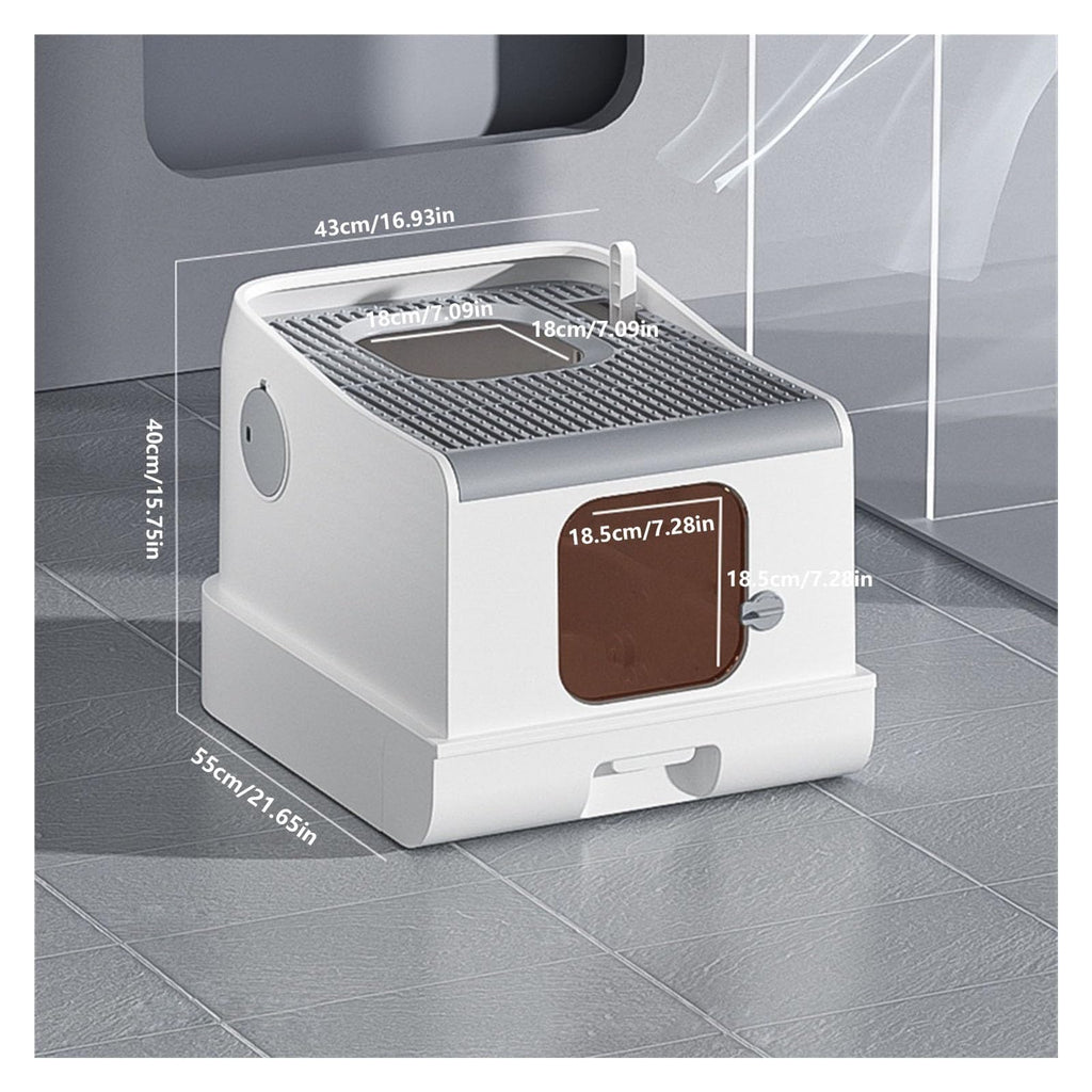 Fully Enclosed Extra Large Cat Litter Box with Lid A8969