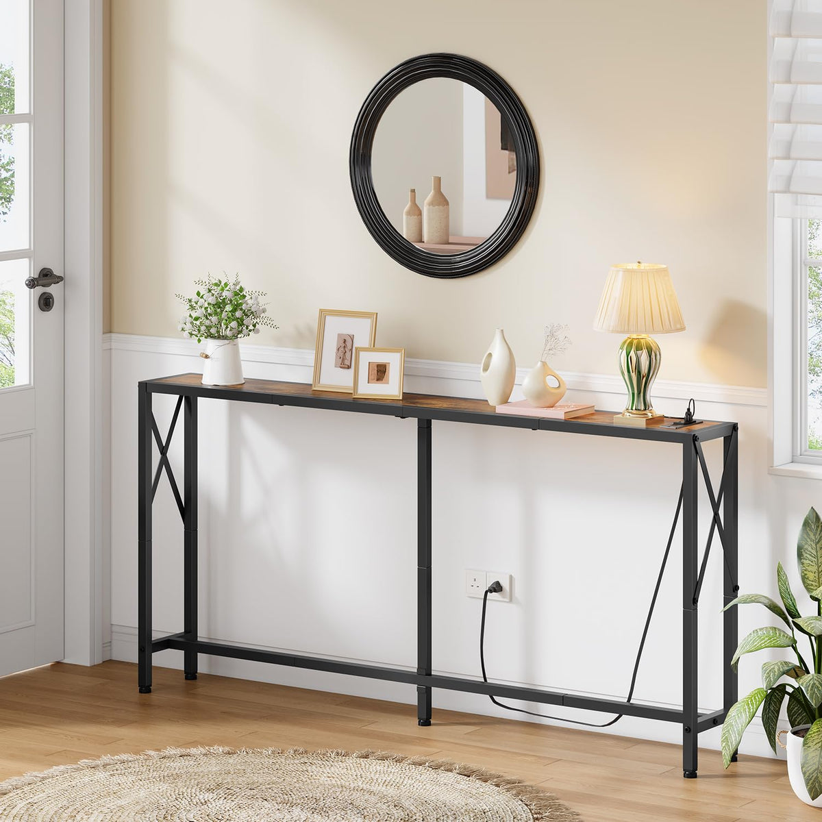 Narrow Console Table with Socket Z209680