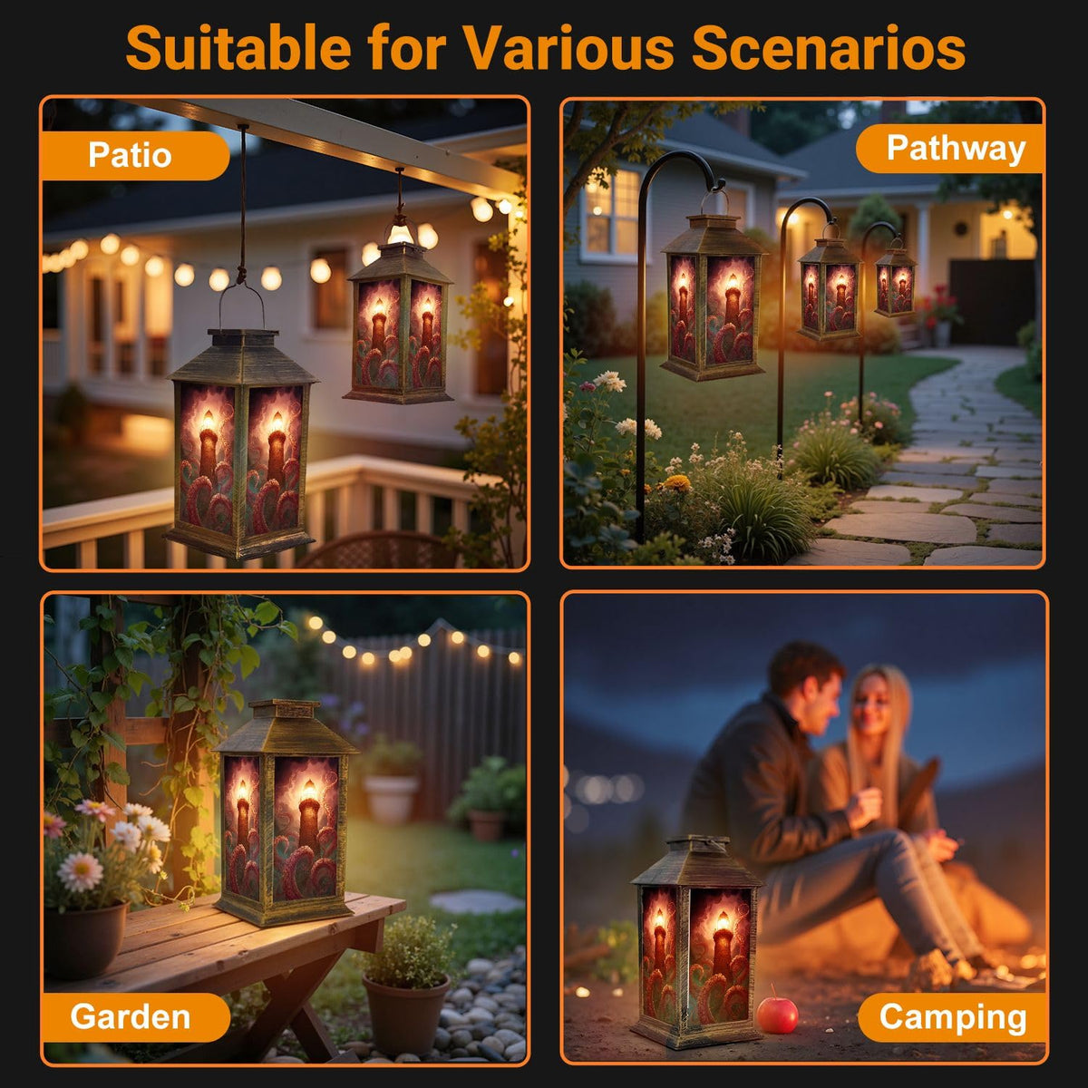 Solar Outdoor Hanging Lantern T4493