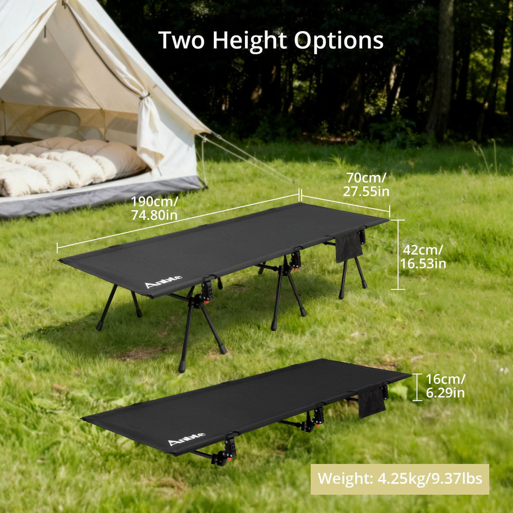 Height Adjustable Camping Cot 400 lbs G653415