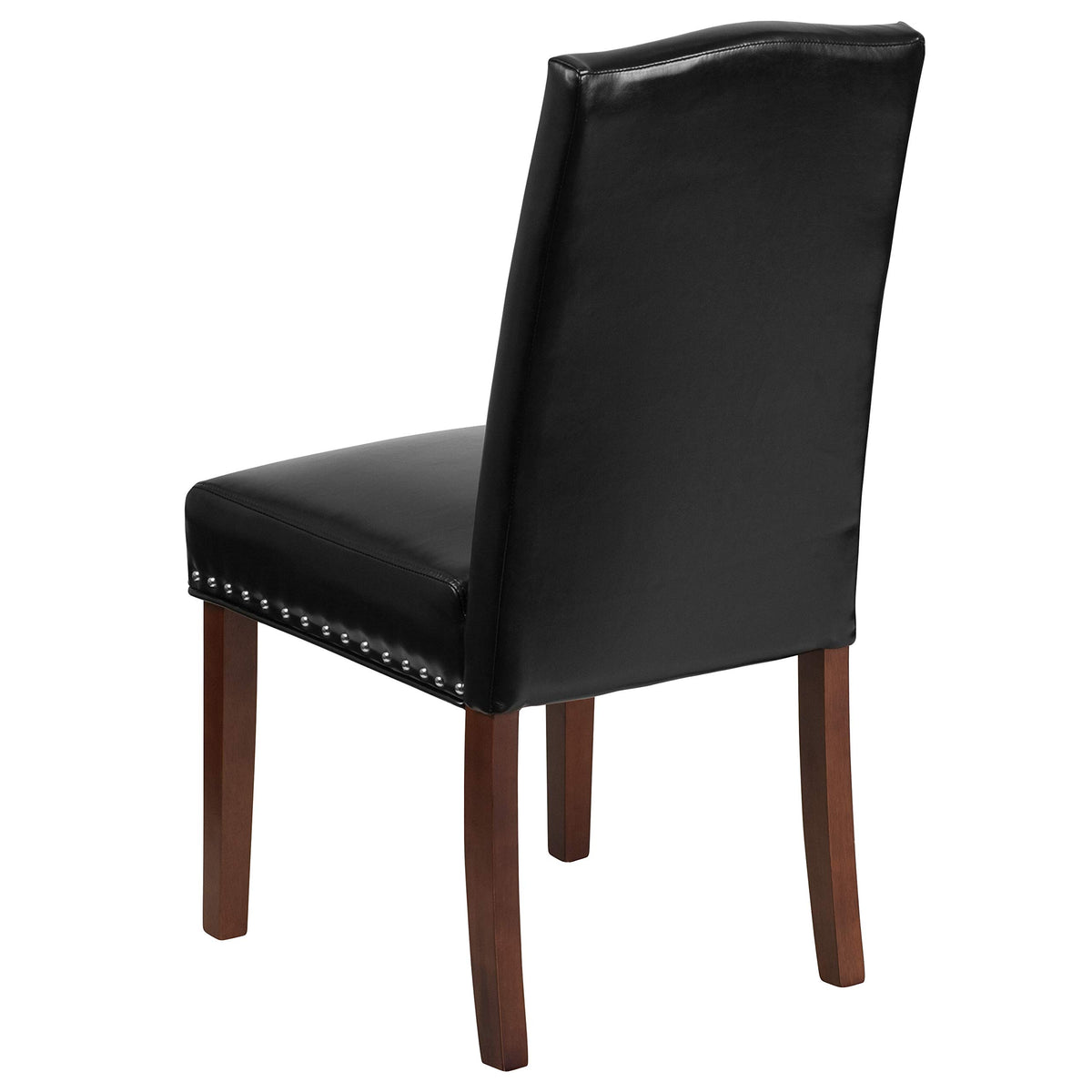 Black LeatherSoft Parsons Chair with Nail Trim I241410
