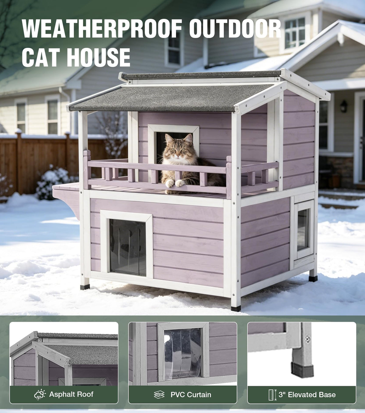 Large 2 Story Heated Cat House Q88569