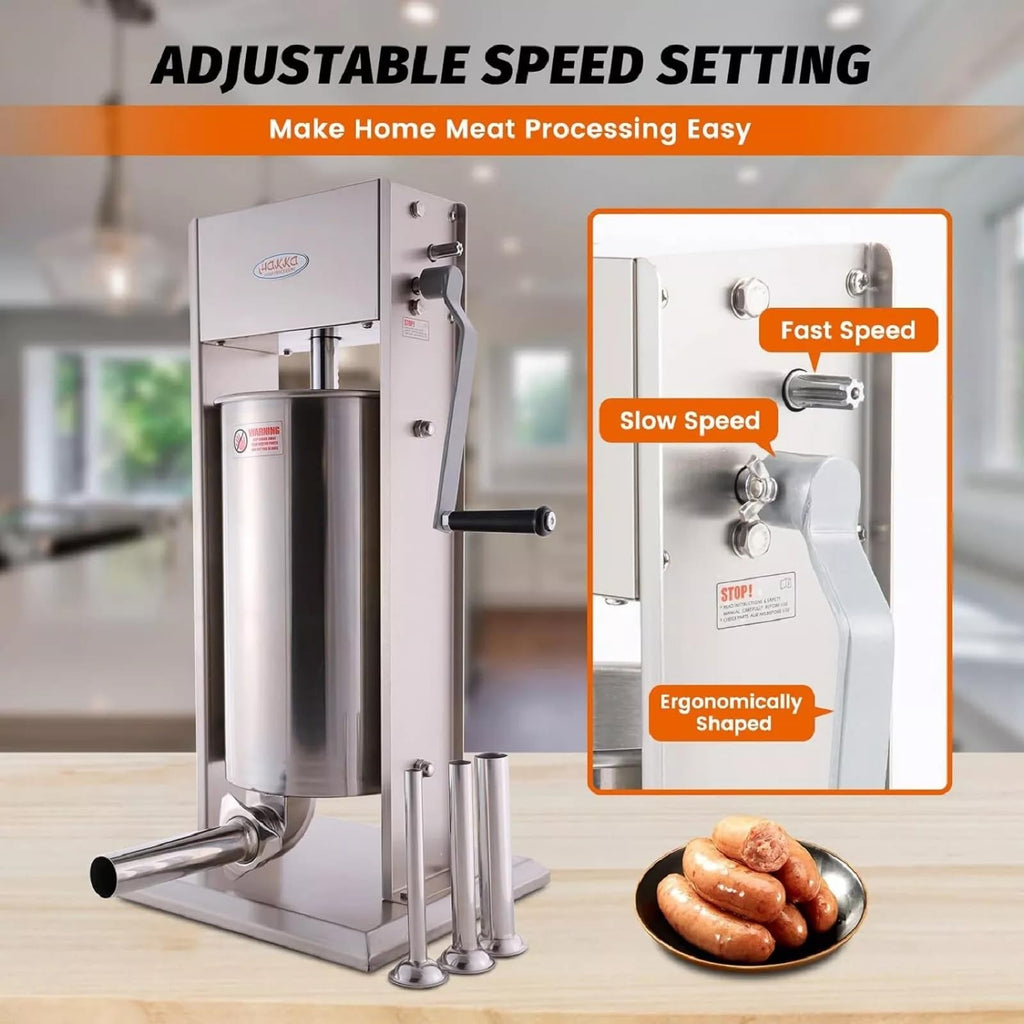 25 Lb Stainless Steel Vertical Sausage Stuffer Q996