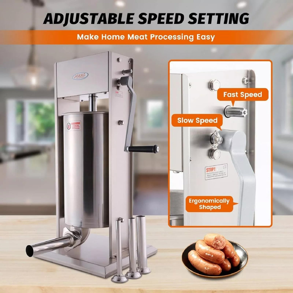 25 Lb Stainless Steel Vertical Sausage Stuffer Q996