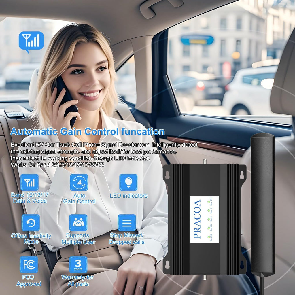 Cell Phone Signal Booster for Car RV SUV 5G 4G LTE S738084