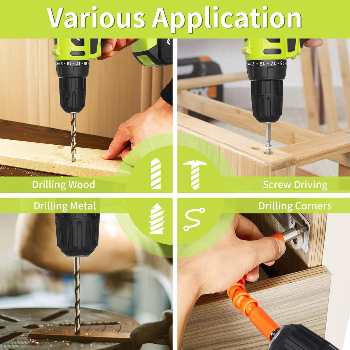 20V Cordless Drill Driver with 2 Batteries V6937