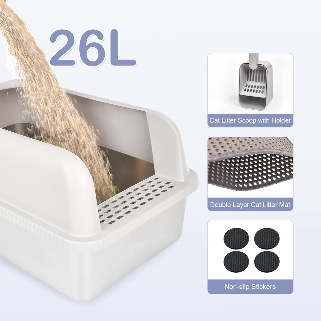 Stainless Steel Cat Litter Box with Lid C462065