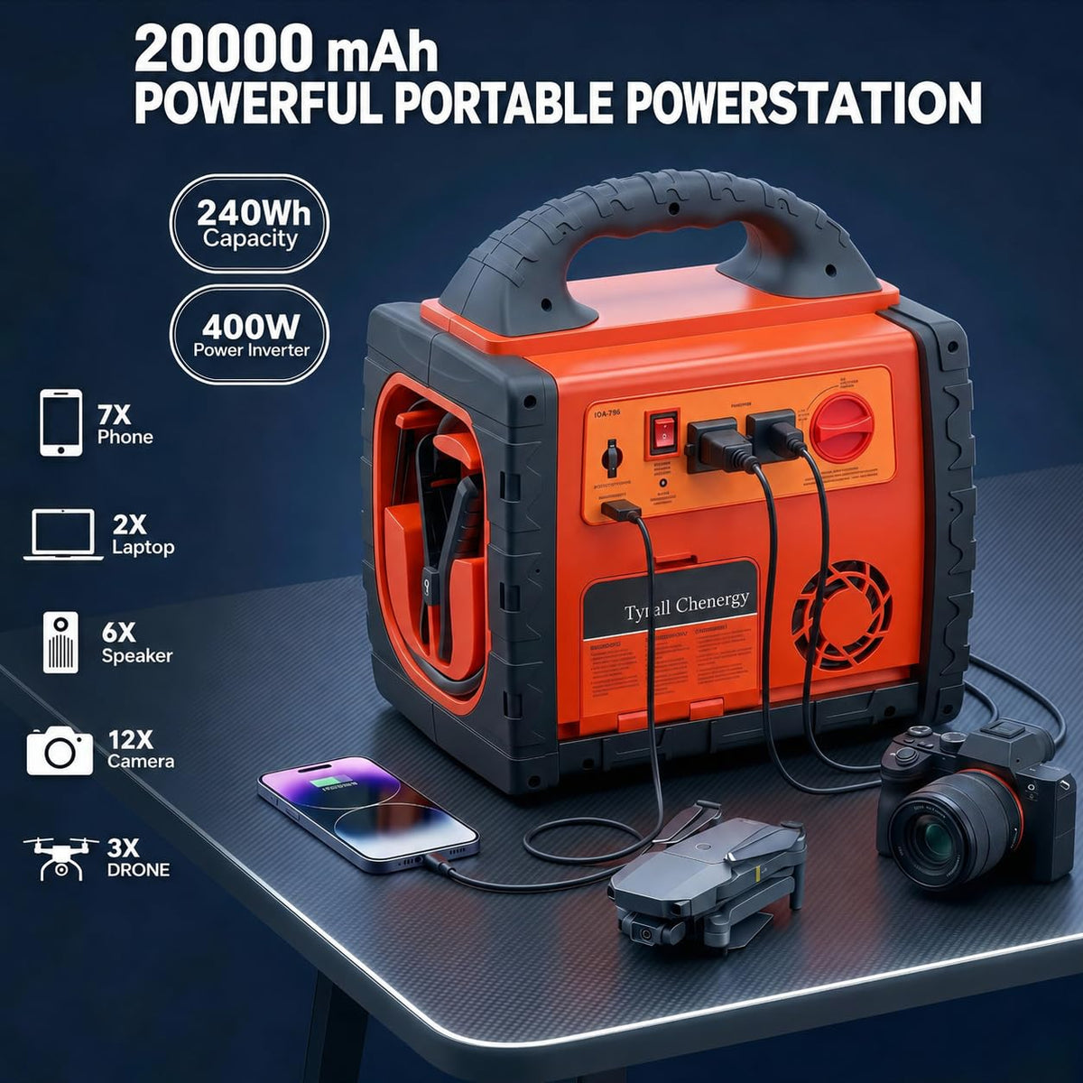 2200 Amp Car Jump Starter with Air Compressor S827