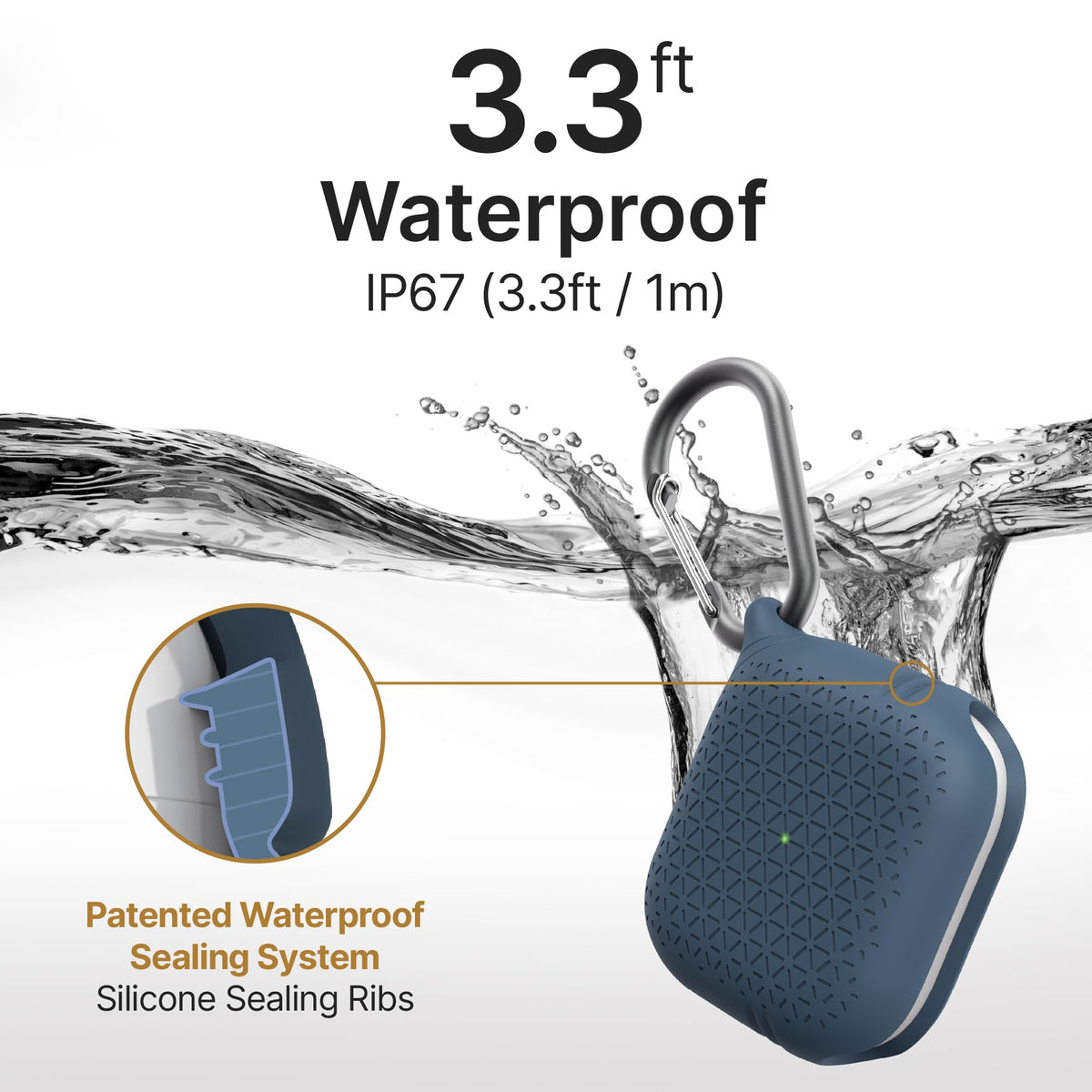 Waterproof AirPods 3rd Generation Case with Carabiner Z39507