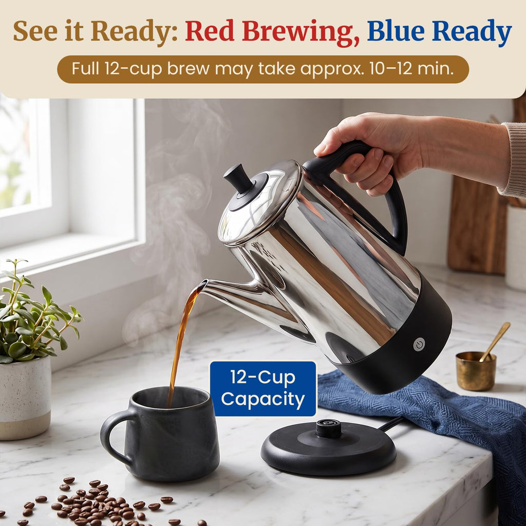 12-Cup Electric Coffee Percolator E7917