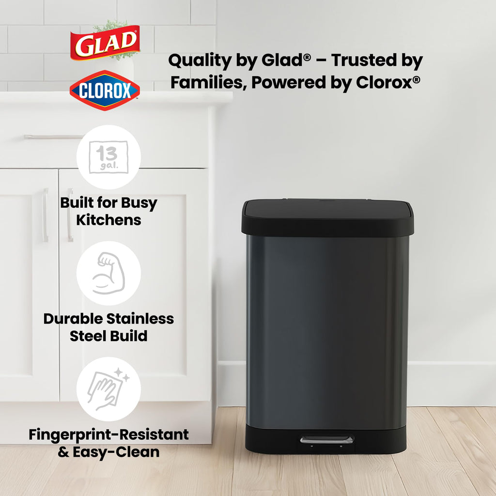 13 Gal Stainless Steel Trash Can R44735