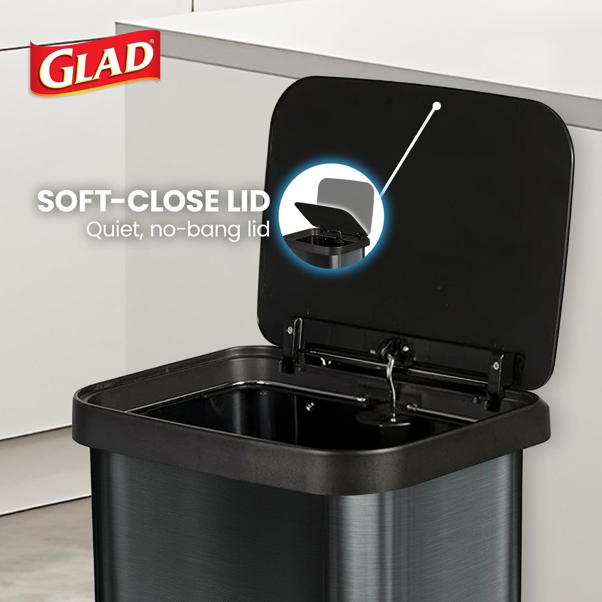 13 Gal Stainless Steel Trash Can R44735