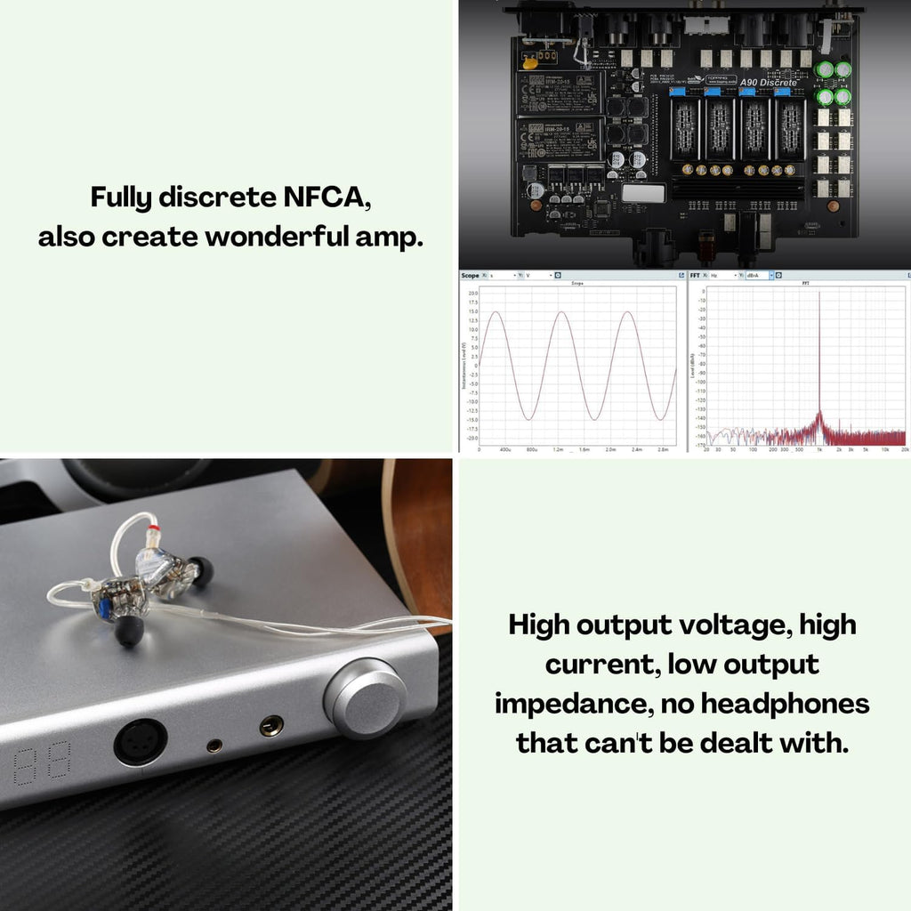 Balanced Headphone Amplifier Desktop Headphone Amp Preamp with Remote Control Black B672