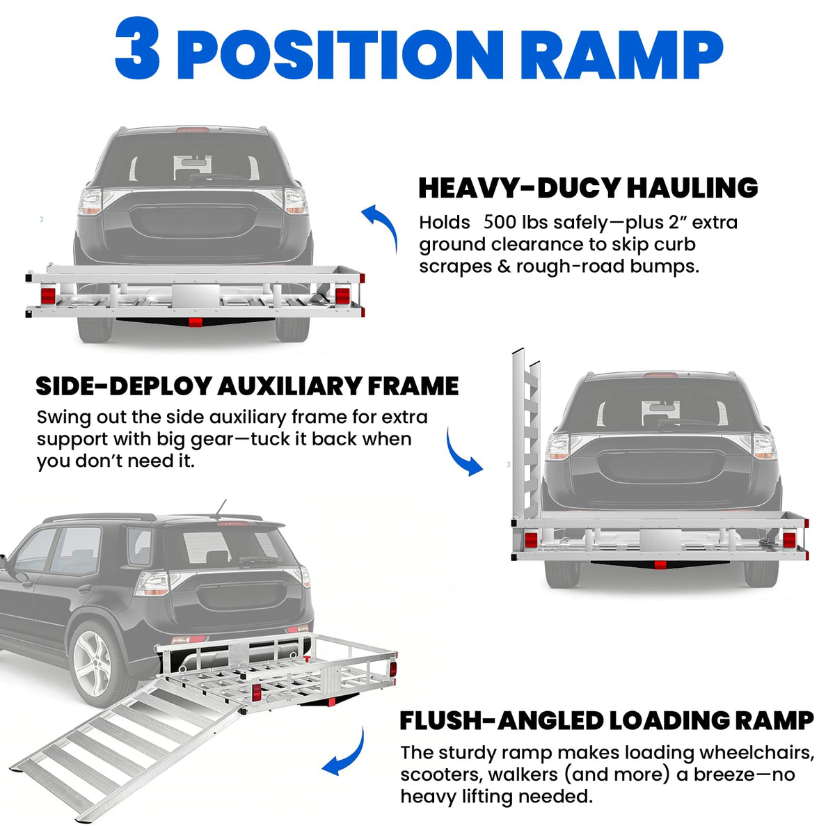 Hitch Cargo Carrier with Folding Ramp N967
