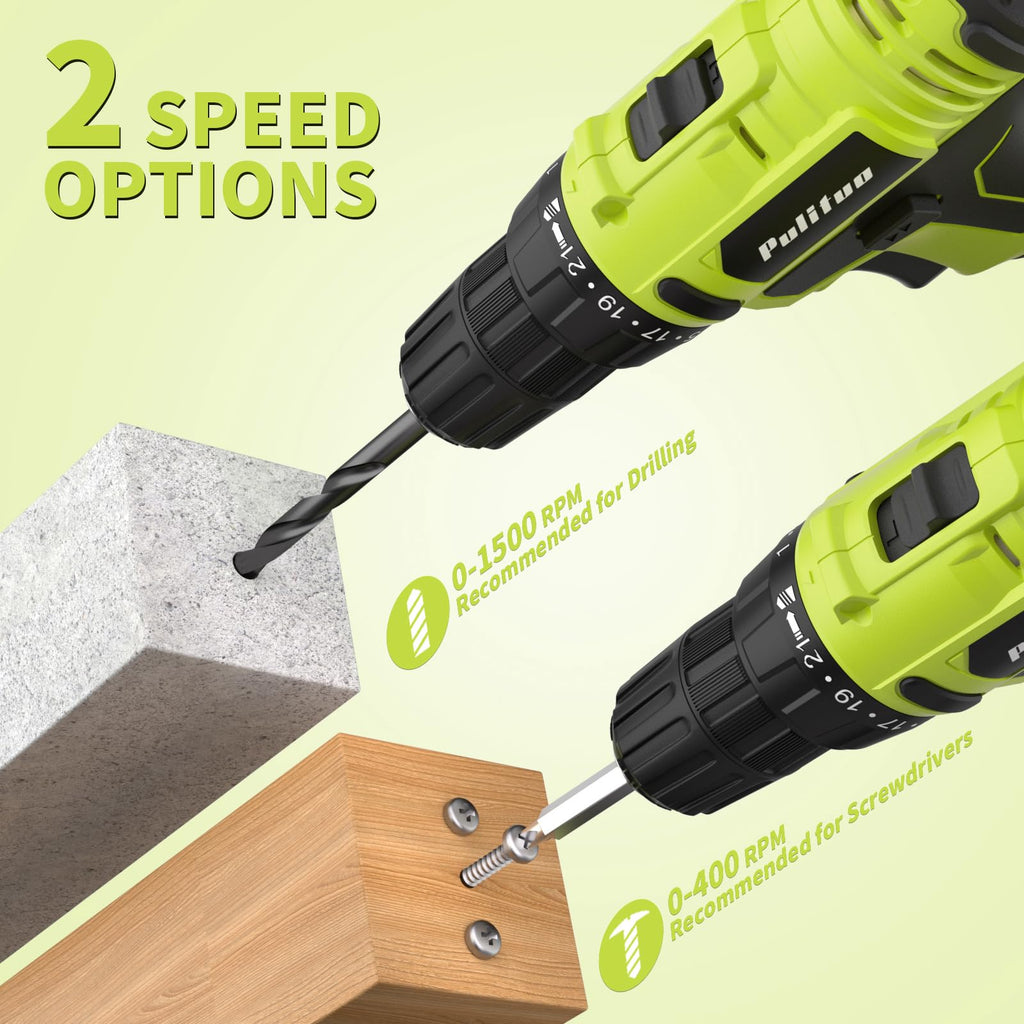 20V Cordless Drill Driver with 2 Batteries V6937