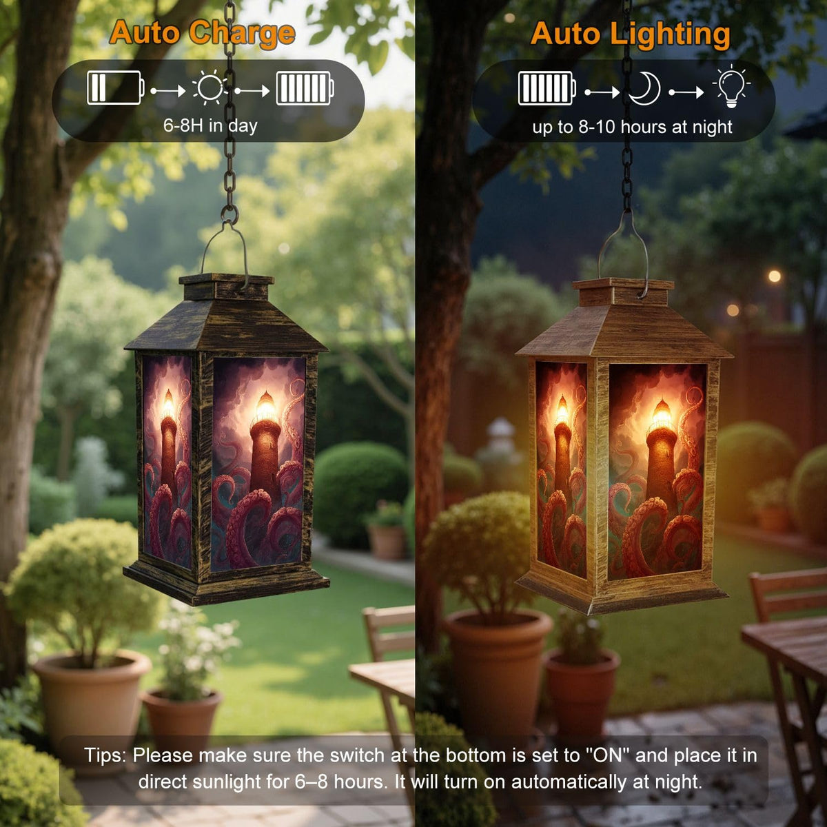 Solar Outdoor Hanging Lantern T4493