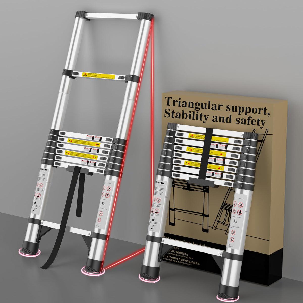 8.5 FT Aluminum Telescoping Ladder O761571