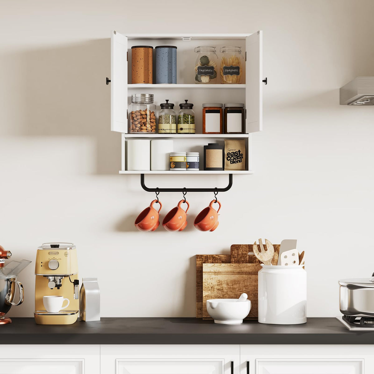 Wall Mounted Medicine Cabinet with Towels Bar O751674