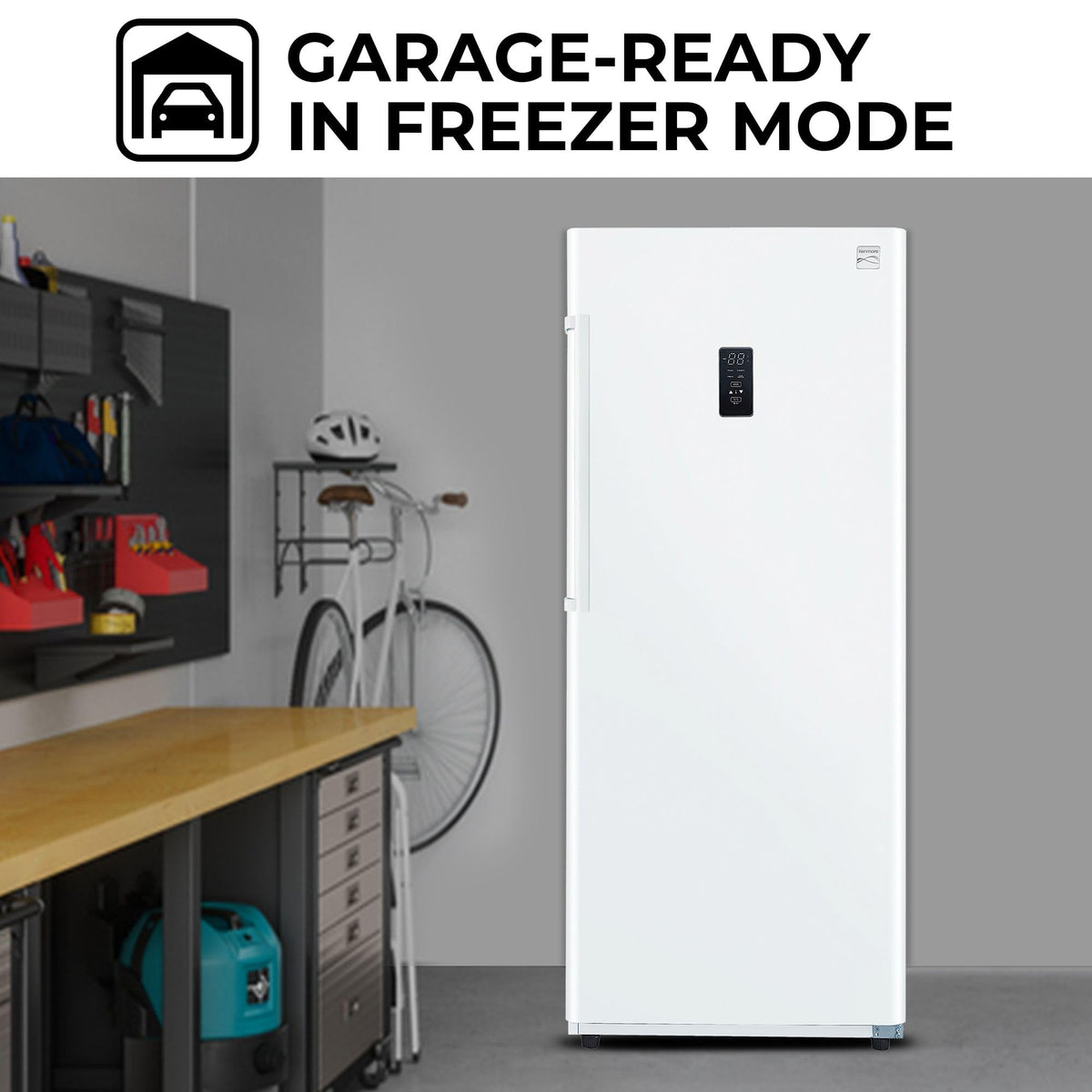 17.0 Cubic Feet Upright Freezer Convertible Refrigerator, White Z9041
