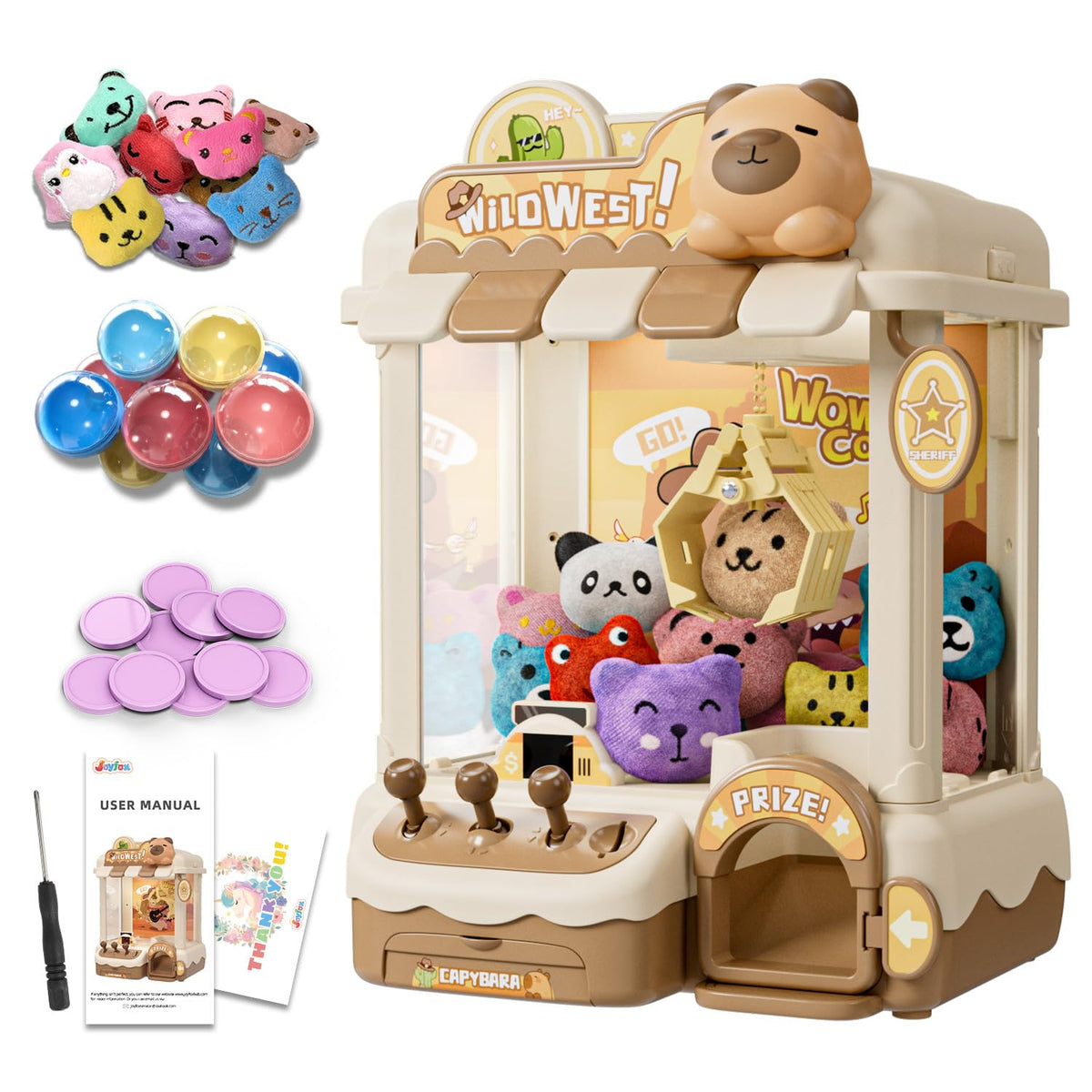Claw Machine with Plush Toys and Capsules U73556