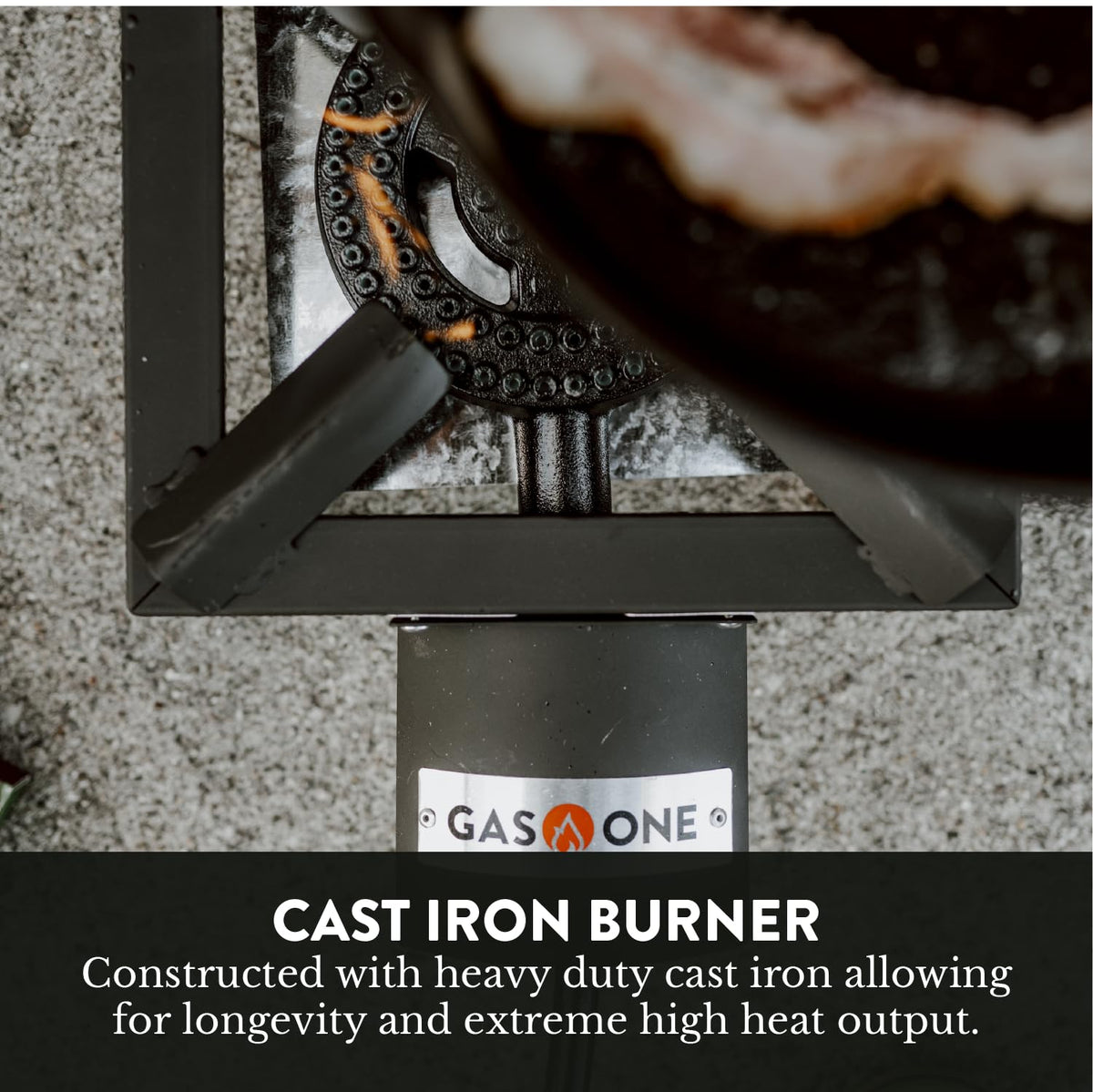 High Pressure Single Propane Burner with Heat Shield Y534221