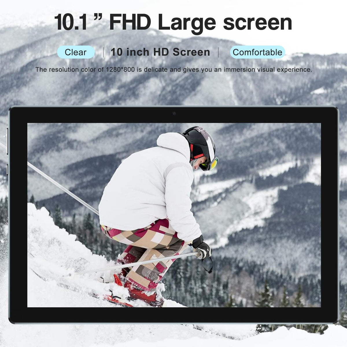 Android 15 Tablet 18GB RAM 128GB ROM 10 inch Black F8550