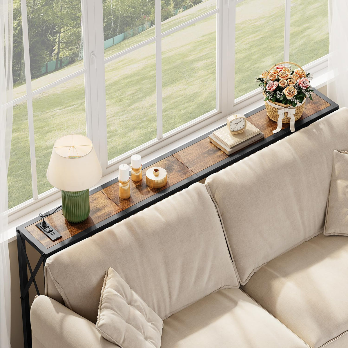 Narrow Console Table with Socket Z209680
