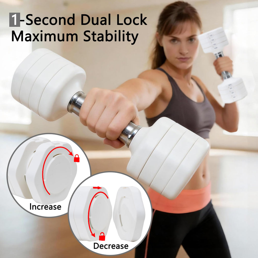 Adjustable Dumbbell Set of 2 Total 20 Lbs X963