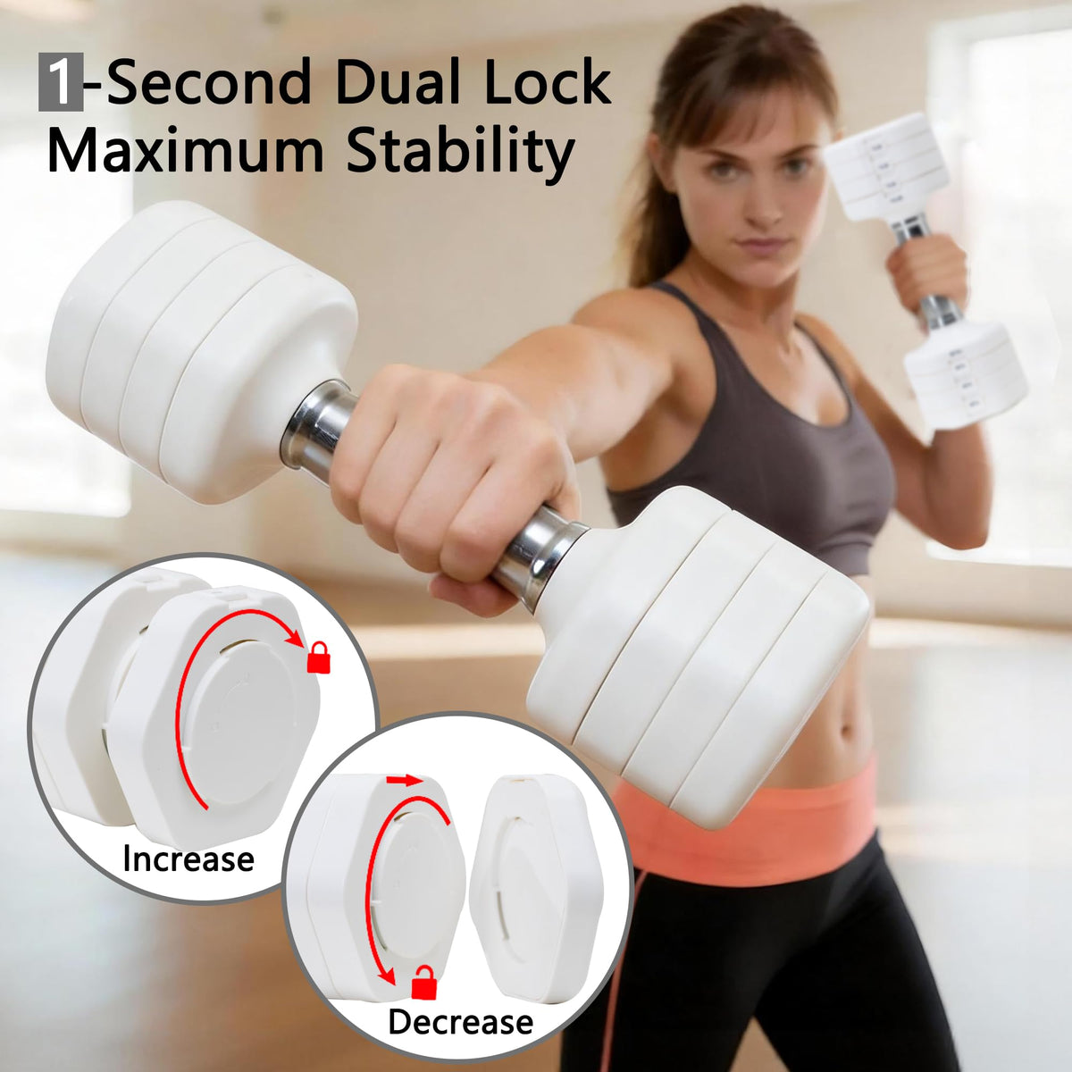 Adjustable Dumbbell Set of 2 Total 20 Lbs X963