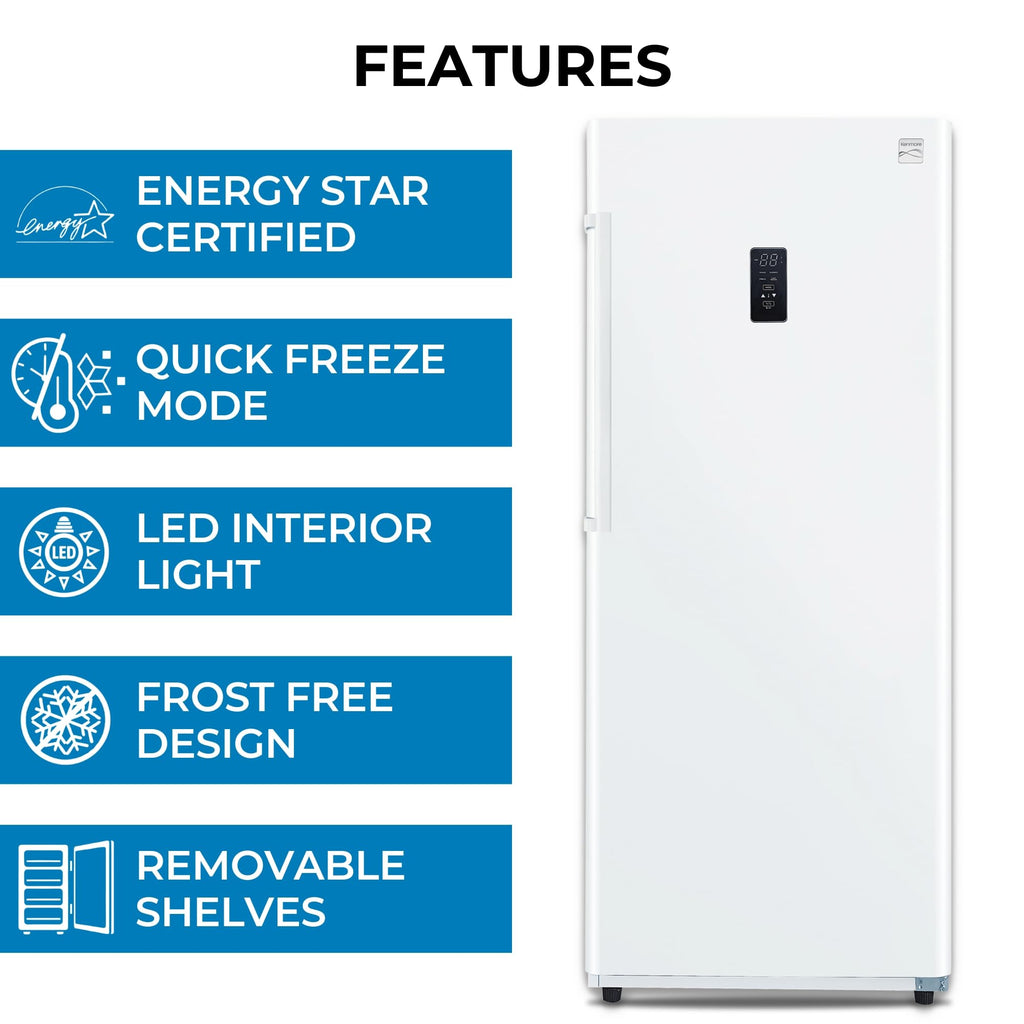 17.0 Cubic Feet Upright Freezer Convertible Refrigerator, White Z9041