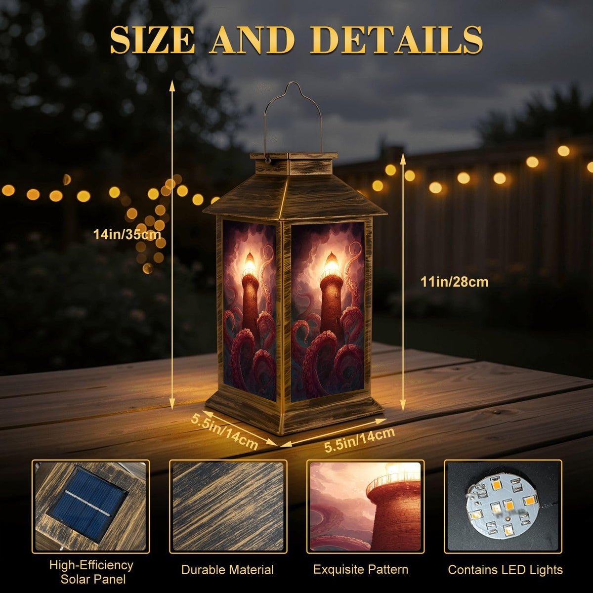 Solar Outdoor Hanging Lantern T4493