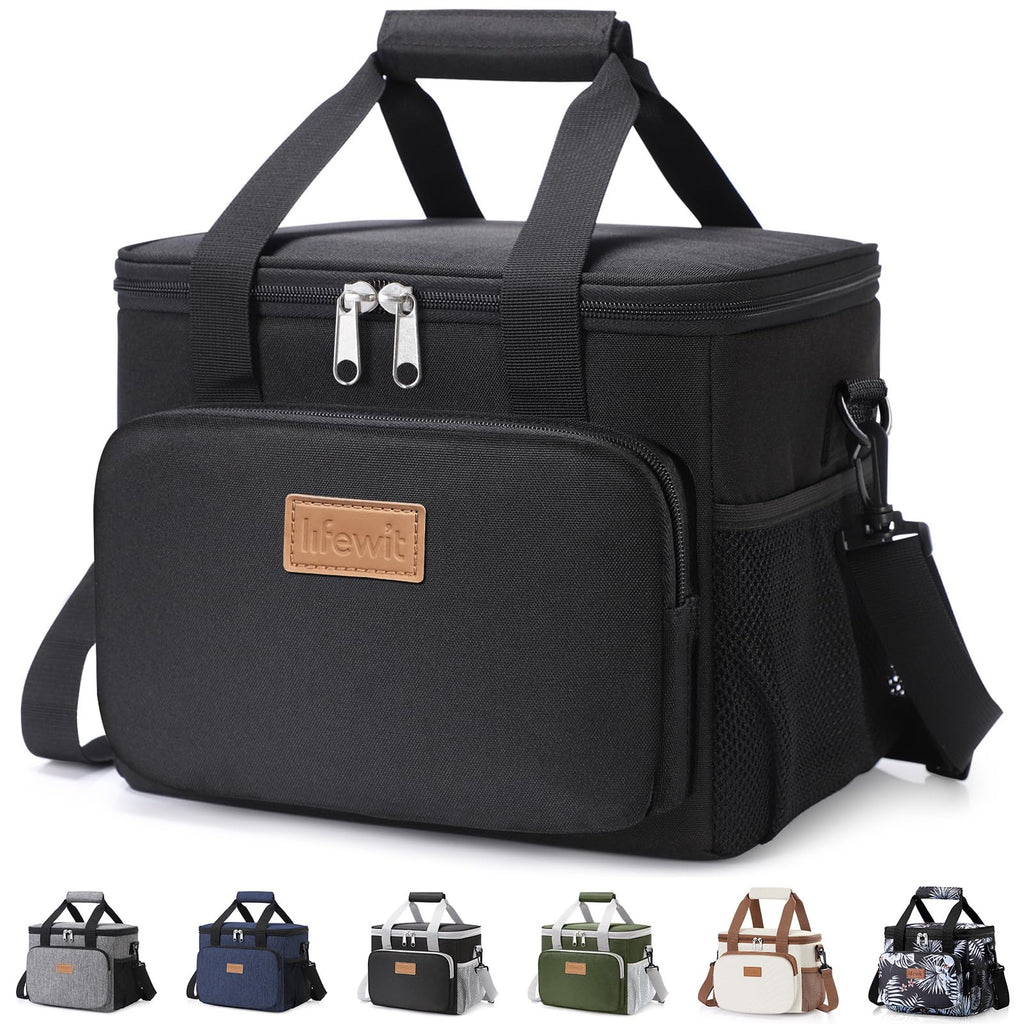 Black Insulated Lunch Bag V429