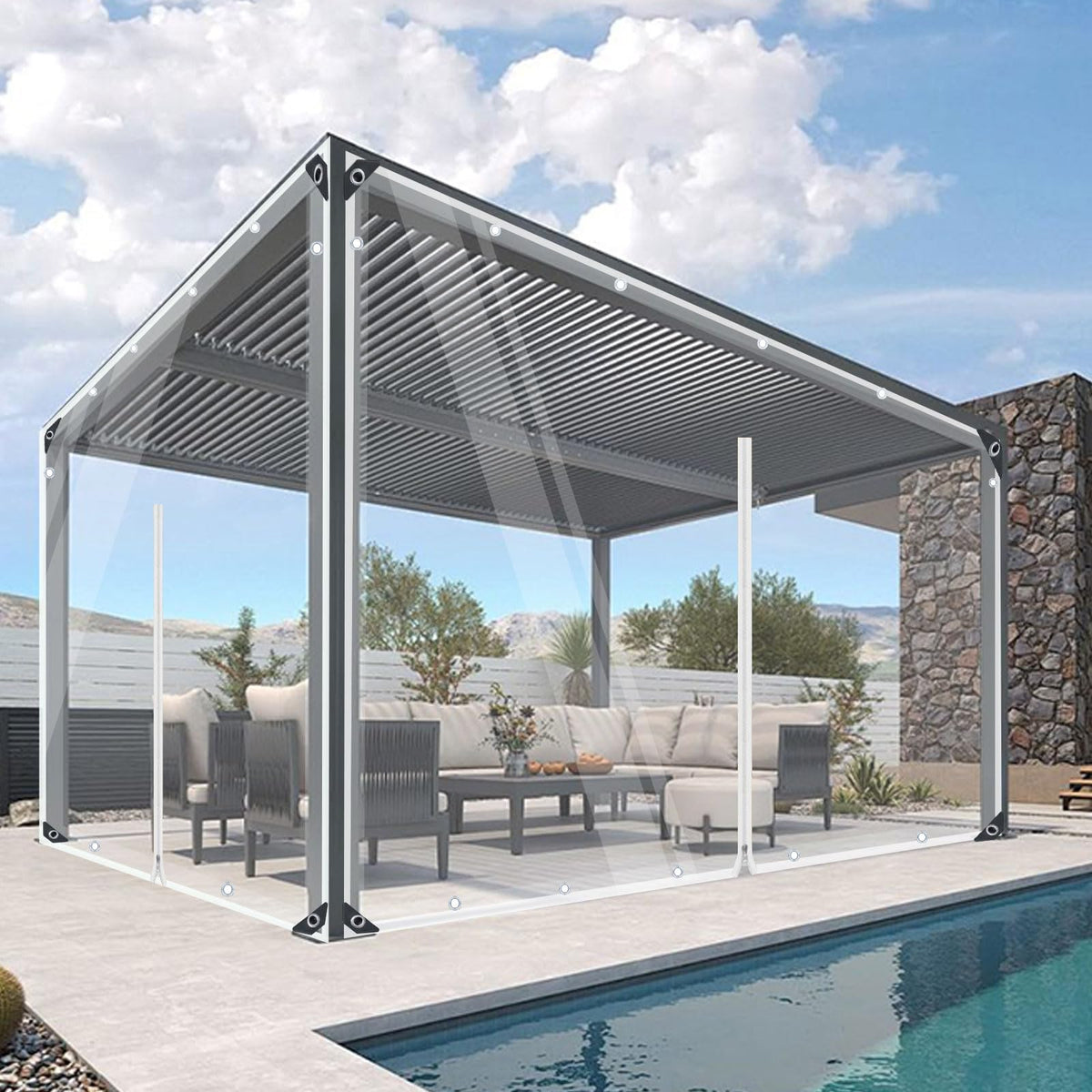 Clear Tarp with Zipper Door A62577