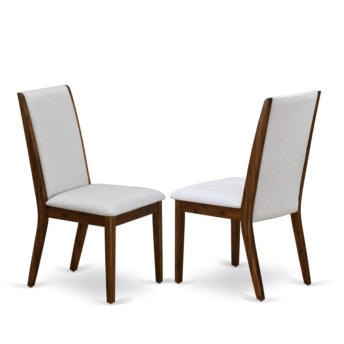 9 Piece Walnut Dining Room Set with 8 Grey Linen Chairs Q829