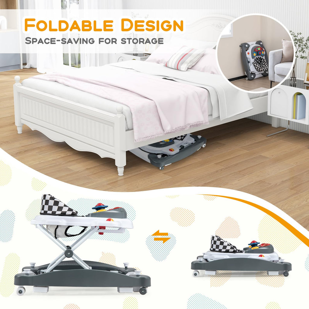 Foldable Adjustable Baby Walker with Wheels N501
