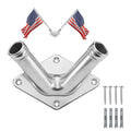 Double Flag Pole Holder 316 Stainless Steel Heavy Duty Q174