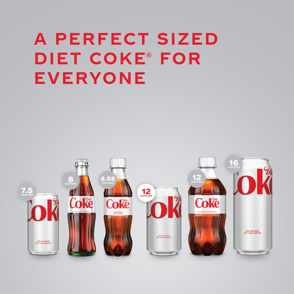 Diet Coke Soda Soft Drink Cans, 12 fl oz, 24 Pack Z929698