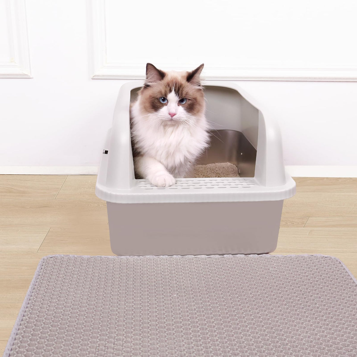 Stainless Steel Cat Litter Box with Lid C462065