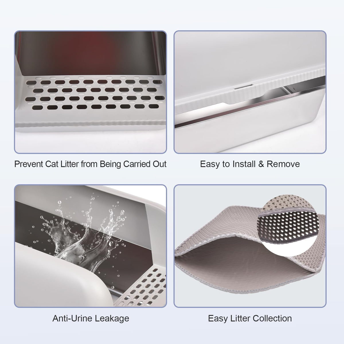 Stainless Steel Cat Litter Box with Lid C462065