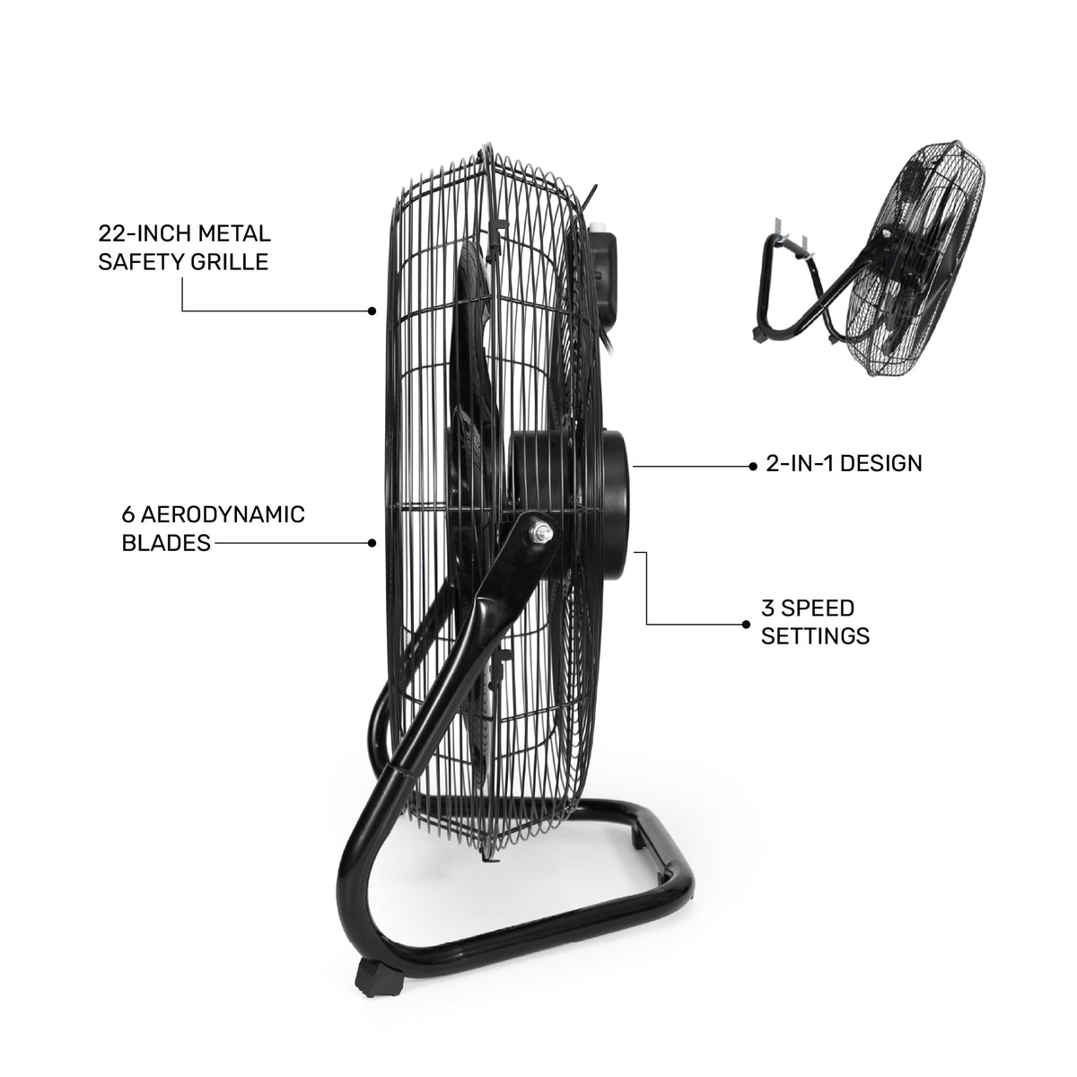 20” Industrial Floor Fan High Velocity Air Circulator I837300