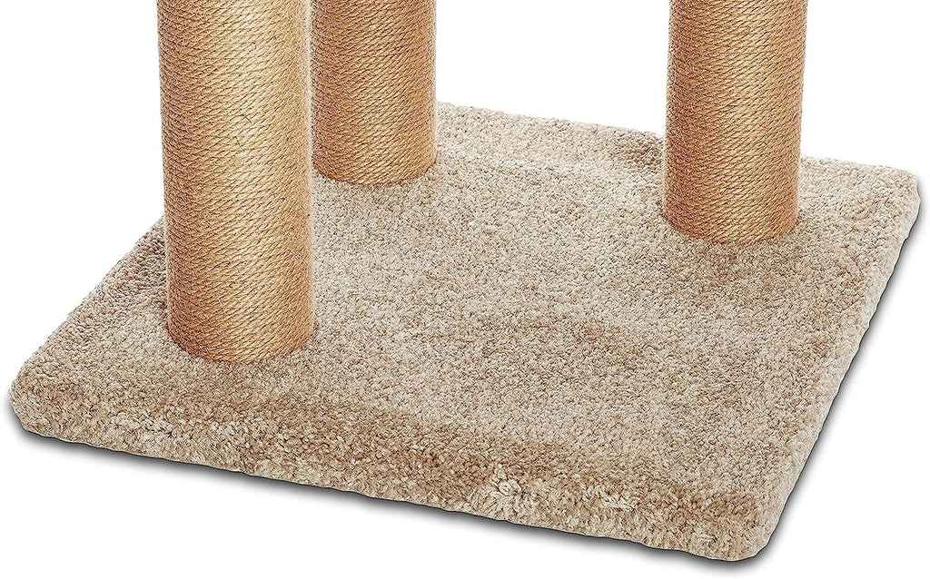 Beige Multi-Level Cat Tree Tower with Scratching Posts L782