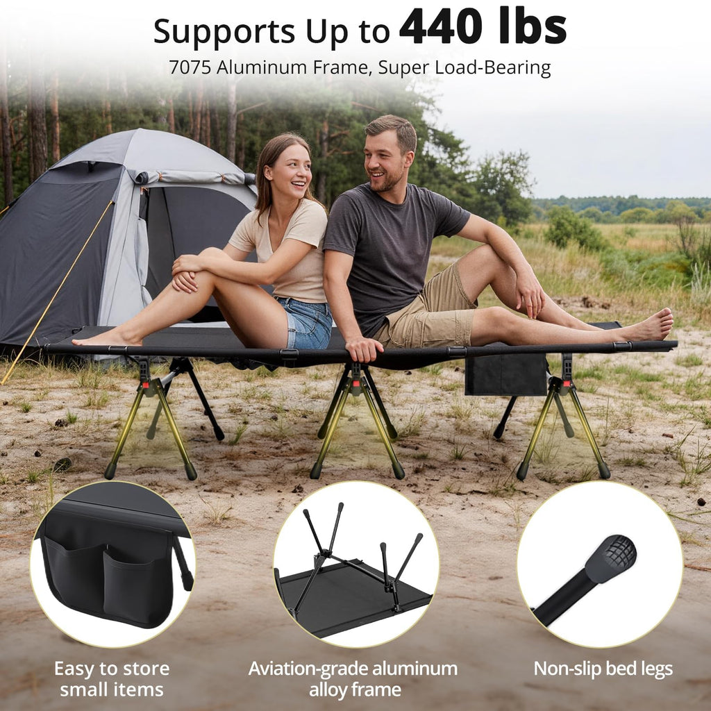 Height Adjustable Camping Cot 400 lbs G653415